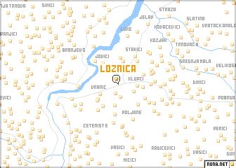 Loznica (Serbia and Montenegro) map - nona.net