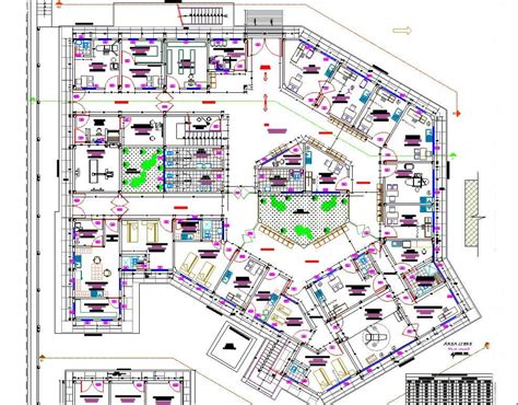 Hospital Layout plan dwg file - Cadbull