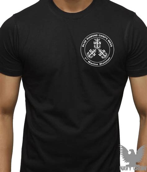 US Navy 1st Mardiv CPO Mess Custom Navy Shirt