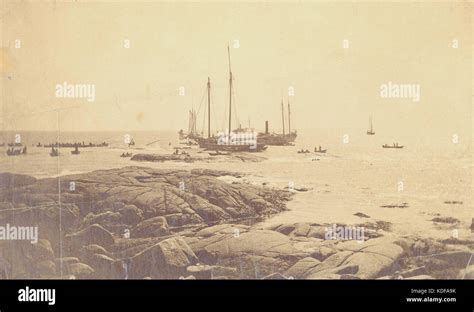 SS Atlantic shipwreck scene, Lower Prospect, Halifax County, Nova Scotia, Canada, April 1873 ...