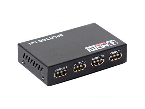 HDMI Splitter 1X4 4 Port Hub Repeater Amplifier 3D 4K x 2K 1 in 4 out ...