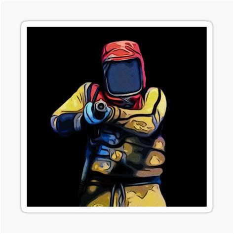 "Rust hazmat suit" Sticker for Sale by DarkoA | Redbubble