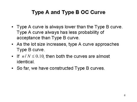 Operating Characteristic Curve Outline Operating Characteristic Curve OC