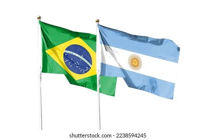 Brazil Flag Argentina Flag On Cloudy Stock Photo 2238517987 | Shutterstock