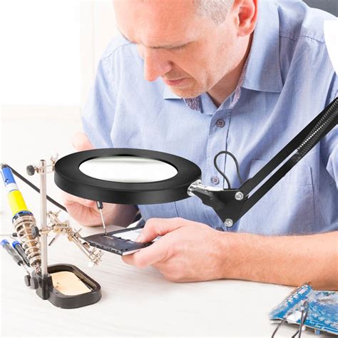 Flexible Desk 22cm 5X LED Magnifying Glass Coupon Price (25.49 USD)