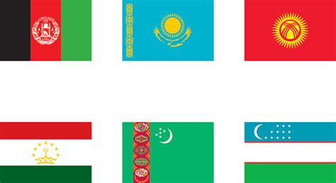 Flags Of Central Asia Stock Illustration - Download Image Now - iStock