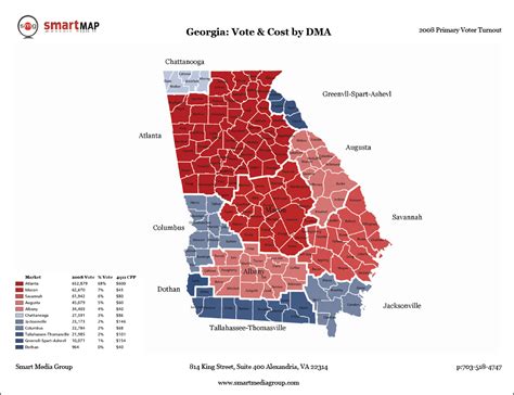 DMA Map of Georgia | Georgia map, Map, Georgia