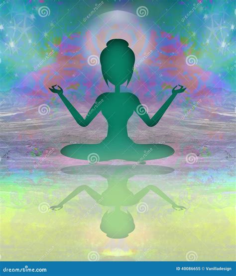 Yoga and Spirituality stock illustration. Illustration of asia - 40086655