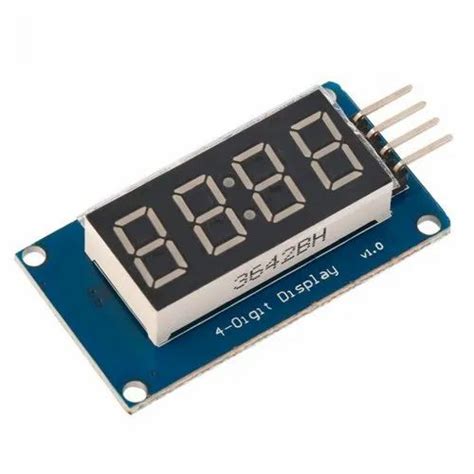 Rectangle LED 4 Digit 7 Segment Display Module for Arduino TM1637 at Rs ...