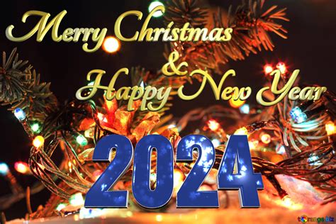 Merry Christmas And Happy New Year 2024 Free Image - 1281