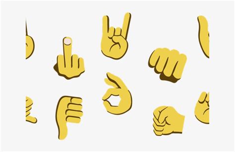 Hand Emoji Clipart Clasped Hand - Significado De Las Manos Emojis ...