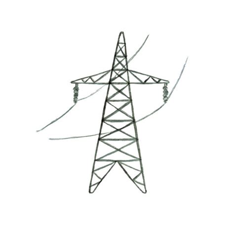 490+ Power Transmission Line Drawing Stock Illustrations, Royalty-Free ...