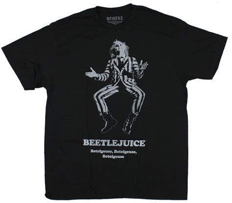 Beetlejuice Adult New T-Shirt - Seated Betelgeuse Betelgeuse Betelgeuse ...