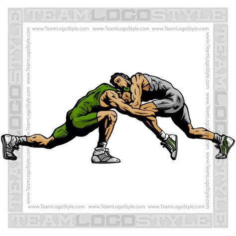 Vector Wrestling Graphic - Vector Clipart Wrestling Silhouettes