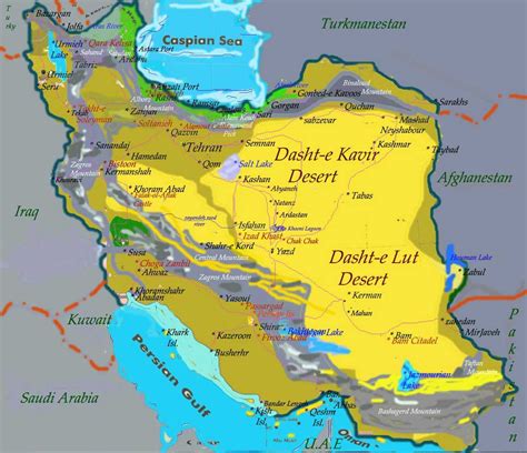 Dasht E Lut Map