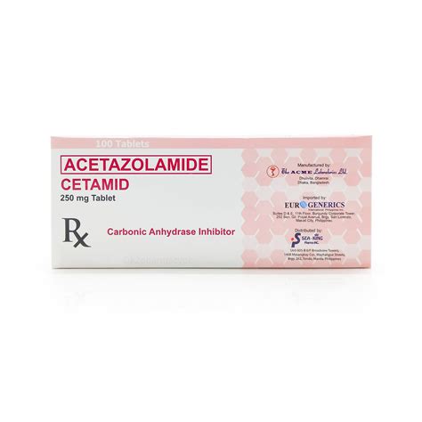 All / Cetamid Acetazolamide 250mg Tablet