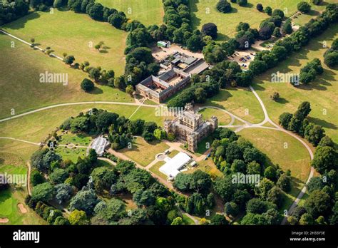 Aerial image of Wollaton Hall and Deer park, Nottingham Nottinghamshire England UK Stock Photo ...