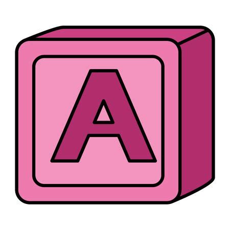 alphabet block toy baby with letter a vector illustration design(40128386097)｜イメージマート