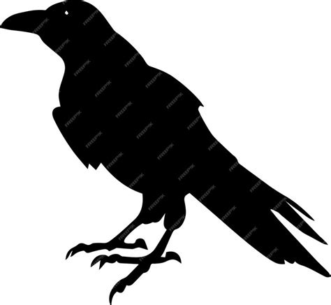 Premium Vector | Crow vector silhouette illustration 3