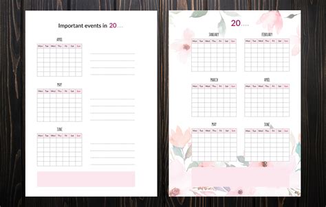 Get a printable floral planner for free! Pink watercolor design perfect ...