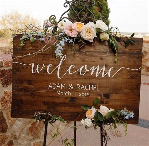 Wedding Welcome Sign Rustic Wood Wedding Sign Sophia | Etsy | Wood wedding signs, Large wedding ...