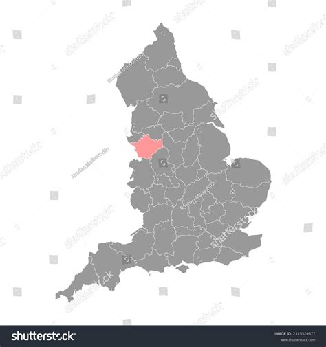 Cheshire Map Administrative County England Vector Stock Vector (Royalty ...