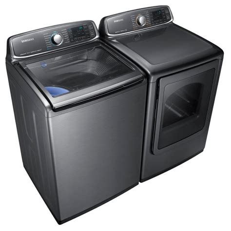 Samsung Washer WA48J7770AP and Samsung Electric Dryer DV48J7770EP Set