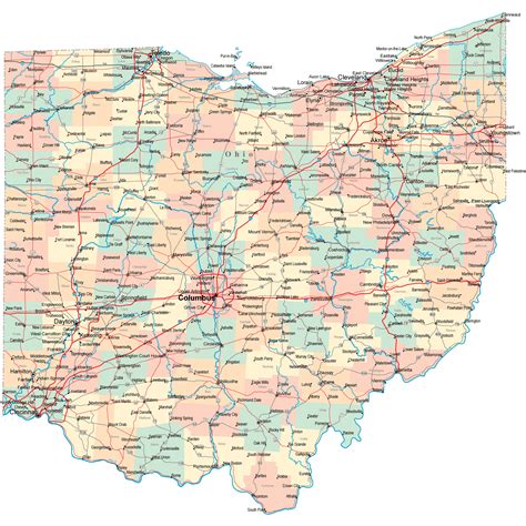 Road Map Of Ohio - EMEIPROFAMARIAGIVALDA