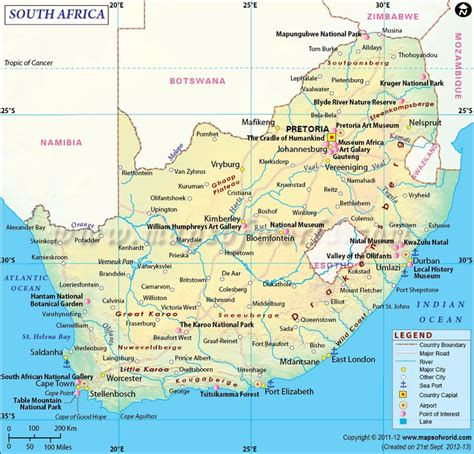 South Africa Map | Map of South Africa | Collection of South Africa ...