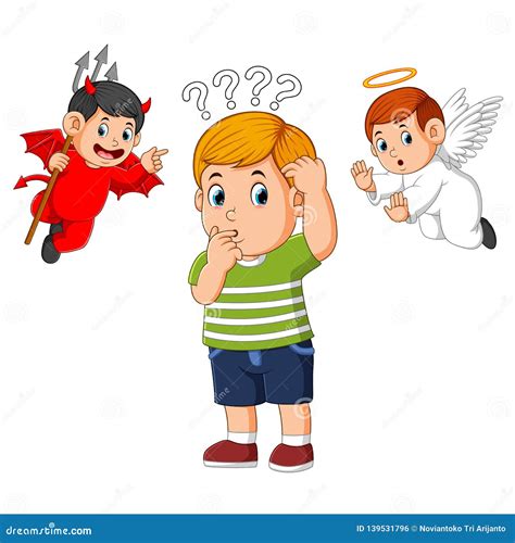 Angel And Devil Vector Illustration | CartoonDealer.com #81050594