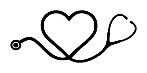 HEART STETHOSCOPE Vinyl Sticker - Doctor Nurse EMT RN Med School - Die Cut Decal - Minglewood ...