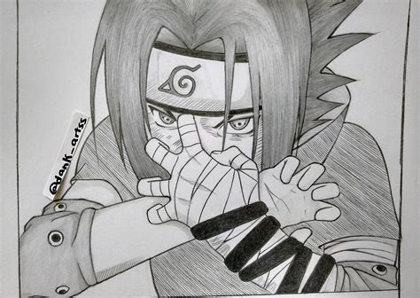 Sasuke Drawing In Pencil