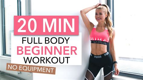 20 MIN FULL BODY WORKOUT - Beginner Version // No Equipment I Pamela ...