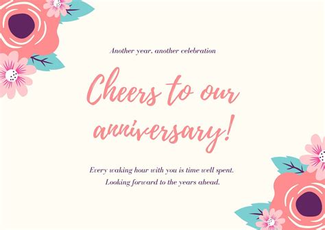 Free, printable, customizable anniversary card templates | Canva