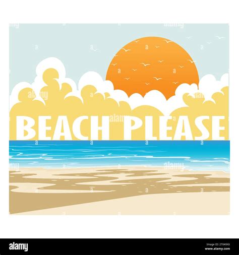 Beach please design Stock Vector Image & Art - Alamy