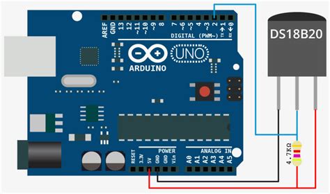 Датчик температуры Arduino DS18B20 - описание подключения на русском