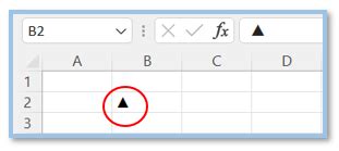 Insert the Delta Symbol in Excel