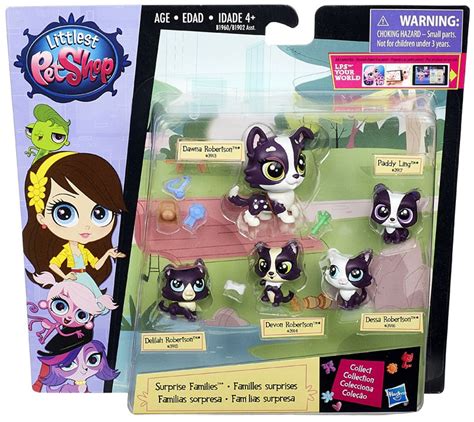 Littlest Pet Shop Surprise Families Puppies Mini Pet 5-Pack Hasbro Toys - ToyWiz