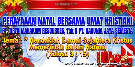 Contoh BANNER Natal 2017 lengkap dengan Tema dan Sub Tema