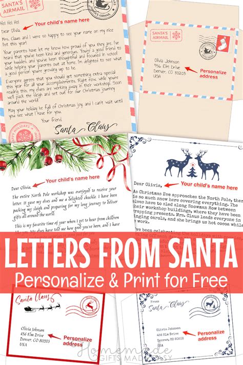 Best Free Printable Letter From Santa Templates