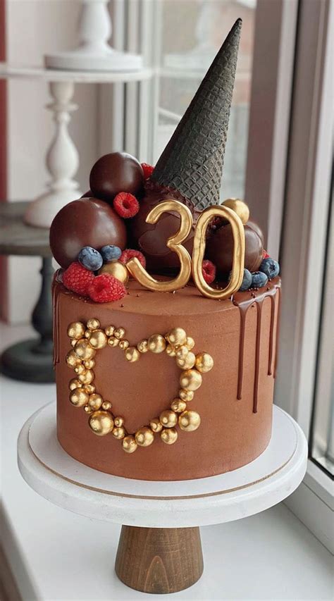 54 Jaw-Droppingly Beautiful Birthday Cake : 30th chocolate birthday cake