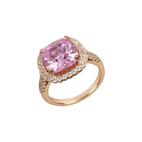 Halo Ring Rose Gold | www.sparklingjewellery.com