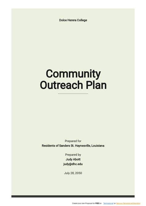 Community Outreach Plan Template - Google Docs, Word, Apple Pages, PDF | Template.net