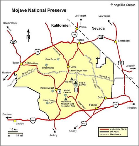 Mojave National Preserve Karte - Mojave map | Mojave national preserve ...