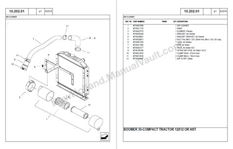 New Holland Boomer 35 Tractor Parts Catalog - Manual Vault