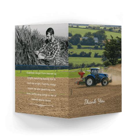 Farming with Tractor Thank You - Acknowledgment Card