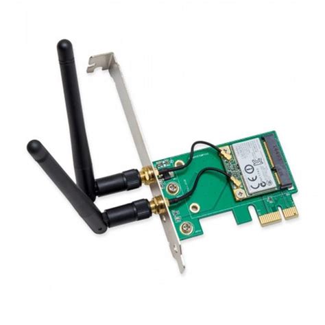 Mini PCIe to PCIe WiFi Card with Bluetooth, with 2x Antenna, Raliink ...