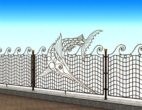 Iron art fence B-009 » Wrought Iron Concept