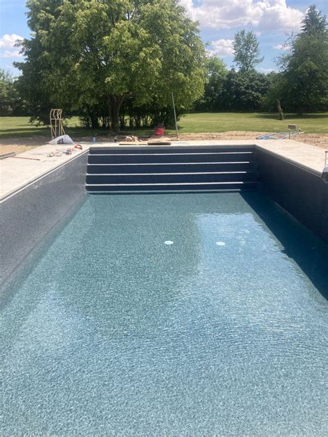 Latham stardust grey pool liner | Pool landscape design, Pool ...