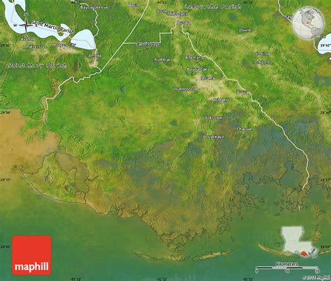 Satellite Map of Terrebonne Parish